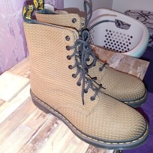 Dr. Martens Tan Lace-Up Boots